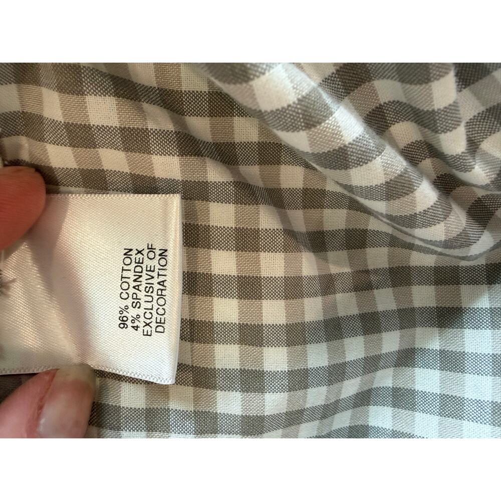 Crosby & Howard Short Sleeve Gray/White Plaid Button Down Size M - Picture 6 of 8